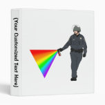 Casual Pepper Spray Cop Rainbow With Color Vinyl Binder