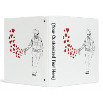 Casual Pepper Spray Cop with Hearts 3 Ring Binders