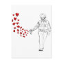 Casual Pepper Spray Cop with Hearts Postcard
