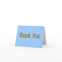 Casual thank you note blue/brown cards