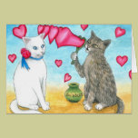 Cat 339 romantic Greeting Card cards