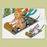 Cat 435 funny Greeting Card cards