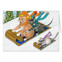 Cat 435 funny Greeting Card