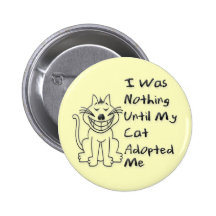 Cat Adoption Pinback Buttons