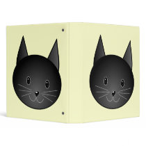 Cat. Adorable black kitty. Vinyl Binders