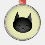 Cat. Adorable black kitty. Christmas Tree Ornament