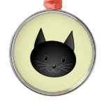 Cat. Adorable black kitty. Christmas Tree Ornament