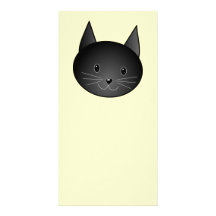 Cat. Adorable black kitty. Photo Cards