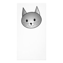 Cat. Adorable Gray Kitty Design. Photo Cards