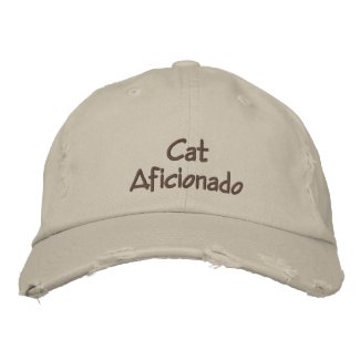 Cat Aficionado Embroidered Baseball Cap / Hat embroideredhat