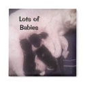 cat and babies magnets by KatAnnette cat and babies magnets