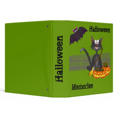 Cat and Bats Halloween Memories Binder binder
