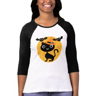 Cat and Bats Halloween T-shirts and Gifts