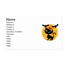 Cat and Bats Halloween T-shirts and Gifts Business Card