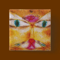 Cat and Bird - Abstract Art - Paul Klee buttons