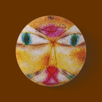 Cat and Bird - Abstract Art - Paul Klee buttons