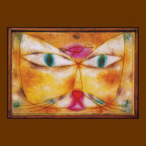 Cat and Bird - Abstract Art Poster Print posters
