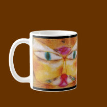 Cat and Bird Coffee Mug - Abstract Art  by Klee mugs