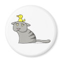 Cat And Bird Design Magnet 01