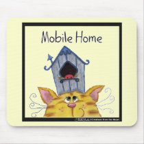 Cat and Bird House "Mobile Home" mousepads