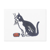 Cat and Bowl postcards by knkiser Cat and Bowl postcards