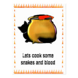 Cat and Cauldron-party invite Post Card