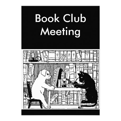 Cat and Dog Book Club Invite