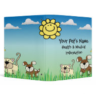 Cat and Dog Pet Binder binder