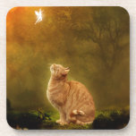 Cat And Fairy Drink Coasters