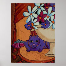 Cat and Figs Print