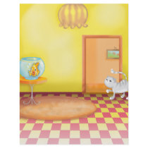 cat and fishy scene custom flyer