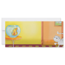 cat and fishy scene personalized rack card