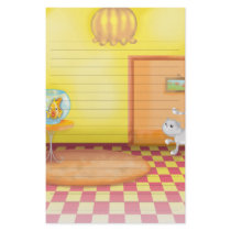 cat and fishy scene personalized stationery