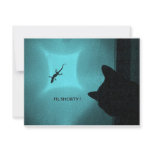 CAT AND GECKO 3 MULTICOLORED PERSONALIZED INVITES