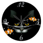Cat and Goldfish  Wall Clock