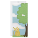 cat and his perching bird rack cards