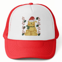 Cat And Holly Christmas Hat