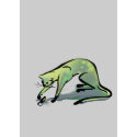 Cat and Mouse Grey card