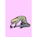 Cat and Mouse Pink card