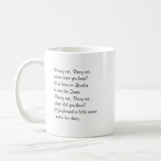 Cat and Mouse:Pussycat Rhyme mug