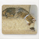 Cat and Mouse staring contest mousepads by Lajko1 Cat and Mouse staring contest mousepads