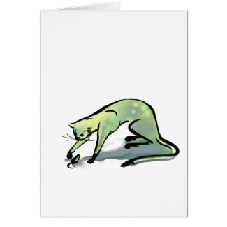 Cat and Mouse White card