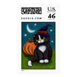 Cat and Pumpkin Postage
