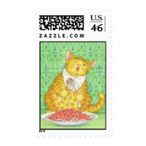 CAT and spaghetti Stamp
