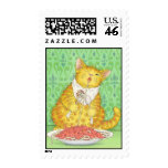 CAT and spaghetti Stamp