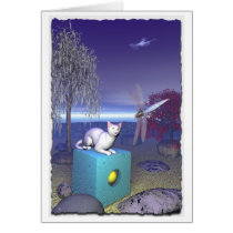Cat and the Dragonfly Card by jcrabb_digital Cat and the Dragonfly Card