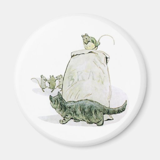 Cat and the Mice Artwork Refrigerator Magnets