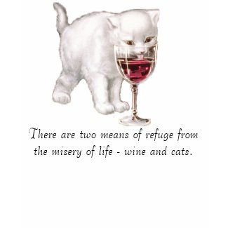 Cat and Wine T-Shirt shirt