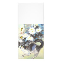 cat and yellow butterflies rack cards