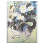 cat and yellow butterflies personalized flyer